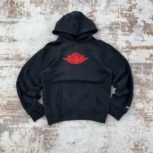 ( NEW) oversized jordan rare air fleece distressed pullover size S/M
